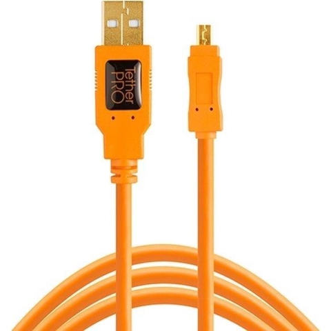 TETHERTOOLS Tether Tools CU8015-ORG TetherPro USB 2.0 to Mini-B 8-Pin