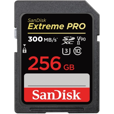 SanDisk 256GB SDXC Extreme PRO 300MB/s V90 UHS-II