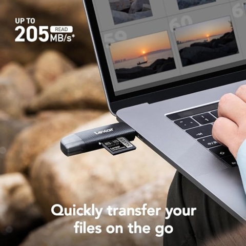 Lexar Reader LRW310 Dual Slot SD/microSD USB-A/USB-C 3.1