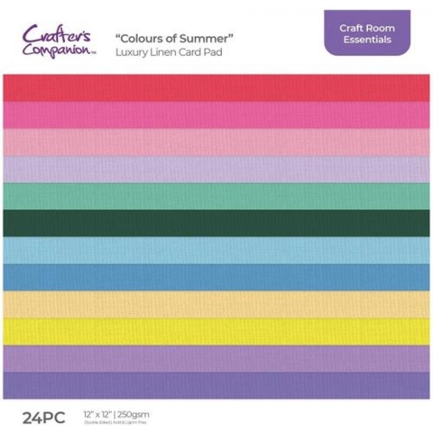 Crafters Companion Colour of summer Linen card pad
