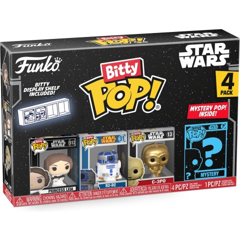 Figurine bitty pop star wars leia Funko Blister 4 (x4)