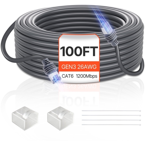 VEVOR Starlink Standaardkabel Gen 3 Satelliet V3 Verlengkabel 30,48m 26AWG / 0.15 mm²