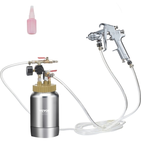 VEVOR drukvat verfcontainer spuitverf drukvat 2 L drukvat, 45 psi verfpistool verfcontainer Φ 38,5 x 12,6 c spuitverf drukvat tank verfcontainer verfspuitpistolen lakken, beitsen