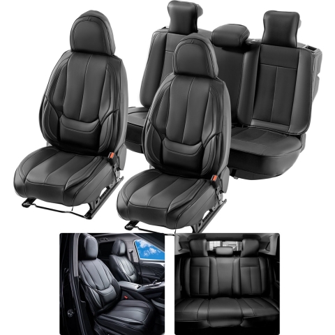 VEVOR stoelhoezen, universele autostoelhoezen, voor- en achterbank, 13-delige synthetisch leren stoelhoes, volledig omsloten ontwerp, verwijderbare hoofdsteun en compatibel met airbags, auto's, SUV's