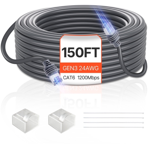 VEVOR Starlink Standaardkabel Gen 3 Satelliet V3 Verlengkabel 45,72m 24AWG / 0.25 mm²