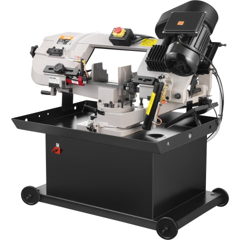 VEVOR horizontale metaallintzaag, rechthoekige zaagcapaciteit 17x21 cm, metaalbeugelzaag met 1,1 kW motor, hoekverstelling 0-45°, variabele snelheid, voor metaal, hout en kunststof