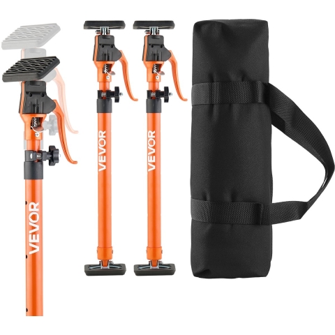 VEVOR Eenhandige Ondersteuning, 2x Plafondondersteuning 64,5-115 cm, Telescopische Stalen Ondersteuning, Montage Ondersteuning tot 100 kg Capaciteit voor het Installeren van Kasten, Het Optillen van Gipsplaten, Vrachtpalen