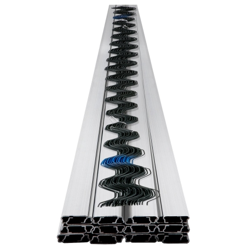 VEVOR veerdraad en vergrendelingskanaal, 2 m veerslot en U-kanaalpakket voor kas, 30 x PE-gecoate veerdraad en aluminium kanaal, bevestiging van kunststof polyfolie of schaduwdoek