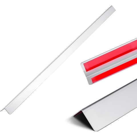 VEVOR Muurhoekbeschermers, 38 x 38 x 1217 mm, 10-pack hoekprofiel, hoekbeschermers van roestvrij staal, muurbeschermer, met 3M-plakband, hoek van 90 graden, ideaal voor thuis, op kantoor en in openbare ruimtes