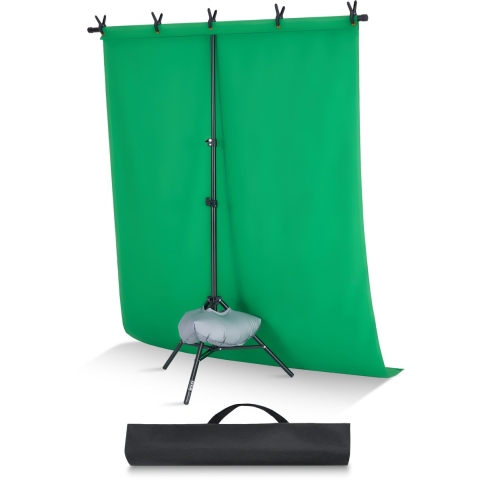VEVOR Achtergrondstandaard Verstelbare Foto Achtergrondstandaard (Achtergronddoek: 154 x 198 cm), Draagbare Achtergrondstandaard met 1 Statief, Schermstandaard voor Productfotografie Studiofotografie