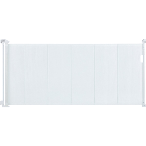 VEVOR Deurhekje Traphekje Max. 195 cm Uitschuifbaar Babyhekje 87 cm Hoog, Deurhekje Huisdieren Veiligheidshekje Wit, Traphekje om vast te klemmen voor Baby Hondenhekje Buiten