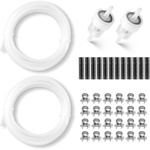 VEVOR Brandstofleidingslangset 5 m Brandstofleidingset voor 2/5/8 kW dieselverwarming, vervangbare brandstofleidingsets voor parkeerverwarmingen met lijnfilters, klemmen en slangen