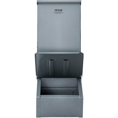 VEVOR varkensvoerbak, 2,2 bushel capaciteit, voerbak met één deur, robuuste stalen voerbak, multifunctionele kruipvoerbak, hooiruif voor buitenvee, landbouwbenodigdheden