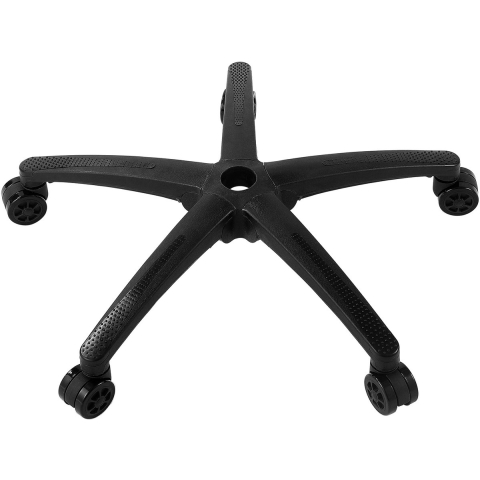 VEVOR Vervangende bureaustoelbasis, 28 inch, statische belasting van 2500 lbs, robuuste universele computerstoelbasis met 5 wielen en versterkte poten, vervangende bureaustoelbasis, zwart