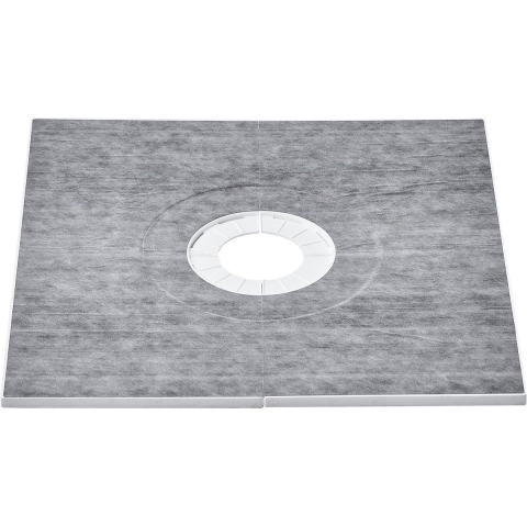 VEVOR Doucherandset, 914 x 914 x 22 mm, Grote douchebakset met 16 cm centrale afvoer, Lichtgewicht EPS-douche-installatiesets met 2 waterdichte doeken, Kantelstangen voor douchebakken
