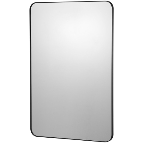 VEVOR Wandspiegel Make-upspiegel Badkamerspiegel 915 x 610 x 25 mm Rechthoekige spiegel, zwart aluminium frame met Z-vormige beugel voor badkamer Slaapkamer Woonkamer