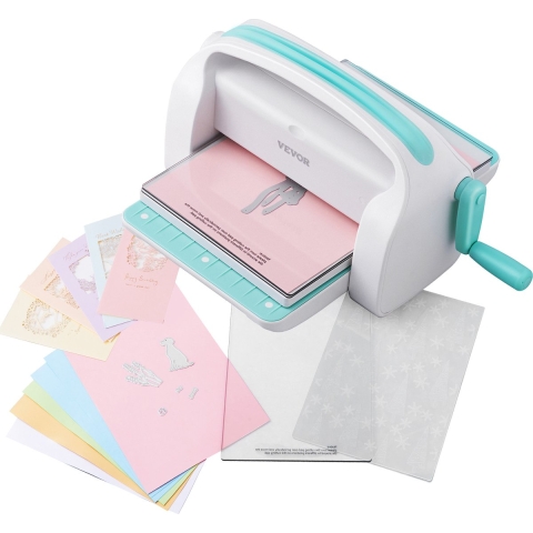 VEVOR Stans- en Embossingmachine Scrapbooking Embossingmachine 226 mm Openingsmaat, My Life Handmade Starterset, Handmatige Embossingmachineset DIY knutselkaarten, uitnodigingen, huisdecoratie etc.