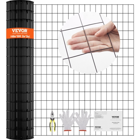VEVOR schakelhek 1220x15240mm gegalvaniseerd gaas op rol, gaashekwerk, metalen gaas met vinylcoating voor kippenhokken, konijnen- en slangenomheiningen, pluimveeomheiningen