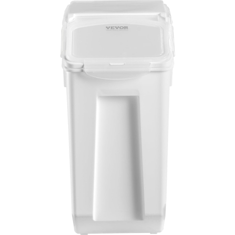 VEVOR Rijstbewaarcontainers 2-pack Hondenvoerdispenser, 2 x 20 L containers voor keukeningrediënten Granen, granen, meel, dierenvoercontainer met wielen, maatbeker, luchtdicht deksel