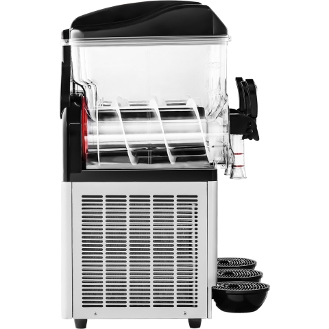 VEVOR Commerciële Bevroren Drankmachine, 15L x 3 Slushmachine met Drie Tanks, 180 Kopjes Roestvrijstalen Margarita Smoothiemachine, Slushmaker voor Thuisfeesten Restaurants Cafés Bars