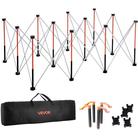 VEVOR Draagbare opvouwbare werkstandaard (1865 x 1261 x 733 mm), opvouwbare werkbankstandaard met een draagvermogen van 2041 kg en opbergtas (zonder tafelblad) voor garagewerkplaats