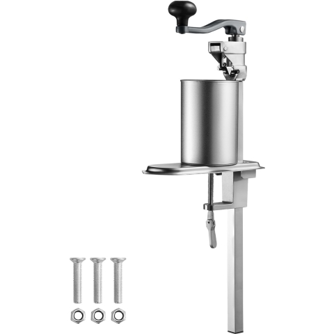 VEVOR handmatige blikopener, tafelblikopener, commerciële blikopener met voetstuk, in hoogte verstelbare tafelblikopener voor blikken tot 30 cm hoog, voor restaurants, hotels, enz.