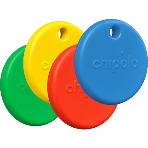Chipolo Pop - Bluetooth Tracker - 4 Pack - Blauw, Rood, Geel, Groen