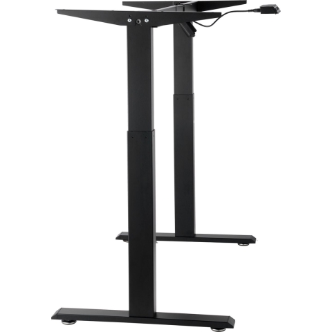 VEVOR Bureauframe, verstelbaar van 70-117 cm in hoogte en 95-158 cm in lengte, elektrisch tafelframe voor computerbureaus, ergonomische DIY-werkplekbasis voor thuiskantoor (alleen zwart frame)