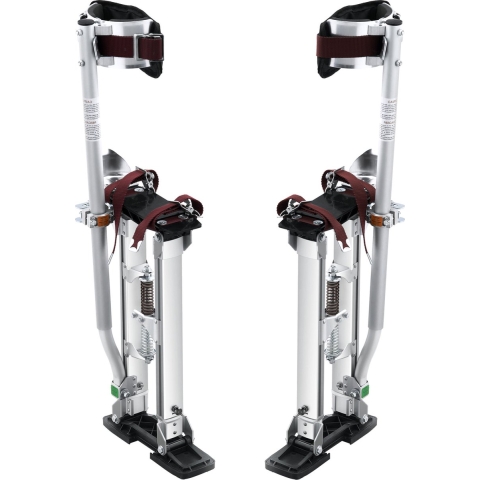 VEVOR Gipsplaat Stelten 45,7-76,2 cm Hoogte Verstelbare Aluminium Stelten Plafondconstructie 103 kg Draagvermogen Schilders Stelten 27-29 cm Voetmaat Voor Schilderen Huisdecoratie Boom Snoeien Elektrisch Werk