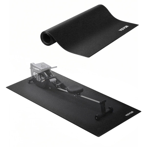 VEVOR Loopbandmat voor tapijtvloeren, vloerbeschermingsmat (60 x 130 cm) voor sportuitrusting, 4 mm dik, fitnessmat voor loopbanden, loopmat, crosstrainer, PVC vloerbeschermer met hoge dichtheid