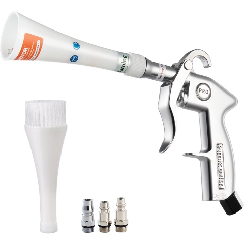 VEVOR persluchtreinigingspistool, 6–9,2 bar waspistool met 2 sproeiersets, 360° draaibare sproeier voor grondige reiniging, autoreinigingspistool, compatibel met 1/4 NPT luchtcompressor.