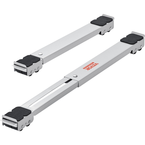 VEVOR Verhuiswagen, 4 wielen, draagbare verhuiswielen, robuuste, in elkaar grijpende, kleine, platte verhuiswagens voor zware meubels, 2-pack, 40 x 28 cm, draagvermogen 227 kg, zwart