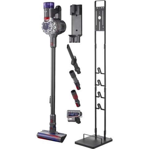 VEVOR stofzuigerstandaard, compatibel met Dyson V6 V7 V8 V10 V11 V15, stofzuigerstandaardhouder met 4 haken voor Dyson DC30 DC31 DC34 DC35 DC58 DC59 DC62 D74 draadloze stofzuigers en accessoires