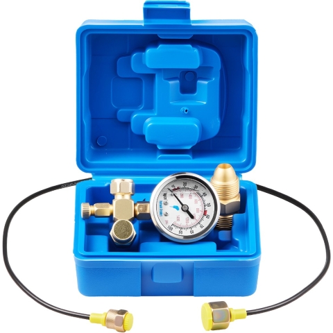 VEVOR hydraulische stikstofopslagkit, 0-1420 PSI stikstofvulkit, druktestsysteem met 1 manometer, 1 gasslang, 1 klephuis en 1 CGA580-adapter voor bouwmachines