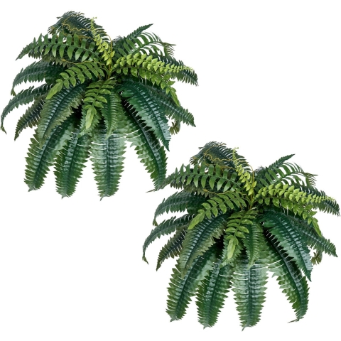 VEVOR Kunstmatige Bostonvarens, 2-pack, diameter 90-100 cm, kunststof varens, wanddecoratie met 35 takken, kunstvaren voor thuis en kantoor (bloempot niet inbegrepen)