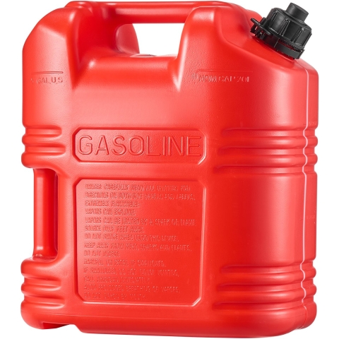 VEVOR Brandstofjerrycan, 19 l, benzinejerrycan met schenktuit en transparante schaalverdeling, max. debiet 15 l/min, vloeistofcontainer voor de meeste auto's, motoren, ATV's en UTV's, rood, 1 st.