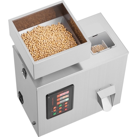 VEVOR Poedervulmachine 0,002-0,22 lbs/1-100 g Automatische intelligente deeltjesweegmachine, vulmachine voor flessenzakken, poedervuller en deeltjesdispenser voor theezaden, granen, poeder, meel, bonen en glitter.