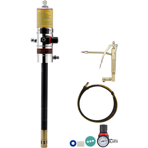 VEVOR Vetpomp Luchtbediende vetpomp met 50:1 drukverhouding, 3,96 m hogedrukslang en vetspuit, pneumatische vetpomp, draagbare vetpomp met 360° draaibare vetspuitkop