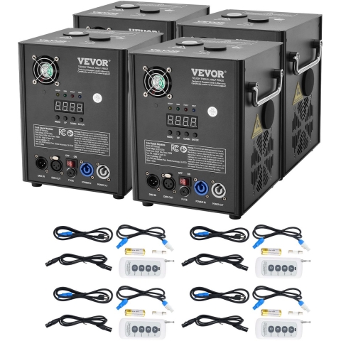 VEVOR 4x Spark Machine 500 W Pyrotechniek Machine Aluminiumlegering Vuurwerkmachine DMX Controller Verstelbaar 2-4 m Koude Vonkmachine 7 min per oplaadbeurt Ideaal voor Bruiloften, DJ Shows, Feesten
