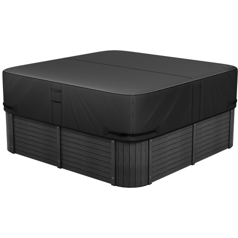VEVOR Hot Tub Cover (2362 x 2362 x 508 mm) Weerbestendig en waterdicht, Spa Cover Stofhoes Gemaakt van Oxford-stof en met 950 N scheurweerstand, Stofdicht voor badkuipen Zwart