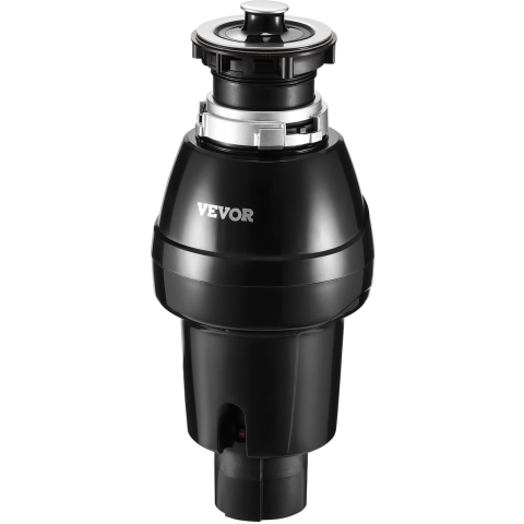 VEVOR Keukenafvalverwijderaar, Keukenafvalvergruizer, 3/4 PK, Voedselrestenvergruizingssysteem, Eenvoudige montage, 3930 RPM, Huishoudelijke afvalverwijderaar, Afvalverwerking, Voedselresten