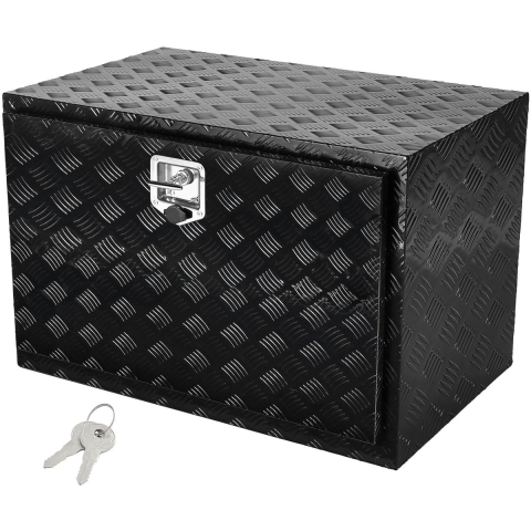 VEVOR Truckbox gereedschapskist, onderbouw aanhangwagenkist, gereedschapskist 914 x 610 x 610 mm pick-up opbergkist, aluminiumlegering, 40 kg laadvermogen gereedschapskist, afsluitbare opbergkist
