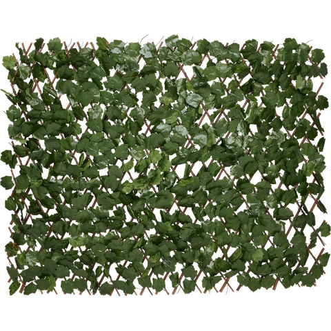 Infinity Goods Kunsthaag – Uitschuifbaar – 180 x 90 cm – Kunstklimop – Kunstplanten Voor Buiten En Binnen – Namaak Plant – Kunst Klimop – Uittrekbaar – Tuinscherm – Balkonscherm