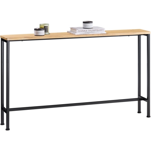 SoBuy Consoletafel FSB19-L-E - Metalen Frame - MDF Hout - 120 x 20 x 80 cm