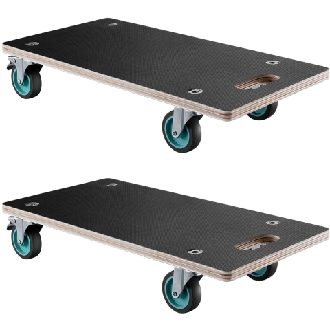 VEVOR Meubelverhuizer, 250 kg laadvermogen, rechthoekige meubelverhuiswagen met 4 stille TPR-wielen, set van 2, zwart