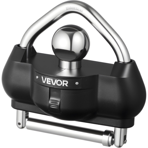 VEVOR aanhangwagenslot, geschikt voor 1-7/8 inch, 2 inch, 2-5/16 inch koppelingen, antidiefstal kogelslot met 3 sleutels, in hoogte verstelbaar ontwerp voor campers, boten, aanhangers, zwart