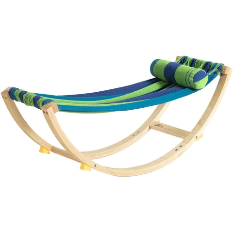 Kinderhangmat / Schommelstoel voor Kinderen met Veiligheidsstopper – 120x46x36 cm – Blauw