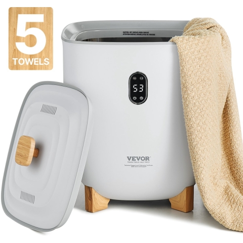 VEVOR Handdoekverwarmer Emmerverwarmer 25L met LED-display en instellingen (timer en temperatuur) en automatische uitschakeling, handdoekverwarmer voor badkamer en wasruimte, voor het verwarmen van handdoeken