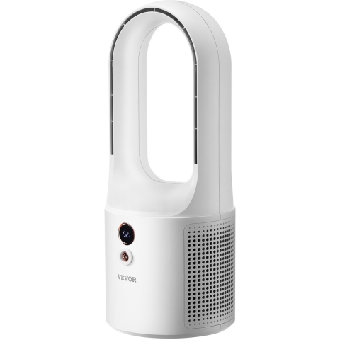 VEVOR Bladeless Tafelventilator, Draagbare 330mm Ventilator, 6-snelheden USB Koeler, Stille Kleine Torenventilator met Oplaadbare Batterij, Kindvriendelijk, voor Slaapkamer, Kantoor, Thuis