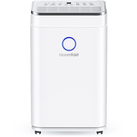 Bloomfold Luchtontvochtiger - 25L per Dag - Incl. Was-droog Functie - Geschikt voor Woonkamer, Slaapkamer, Kelder & Badkamer - Dehumidifier - Wit